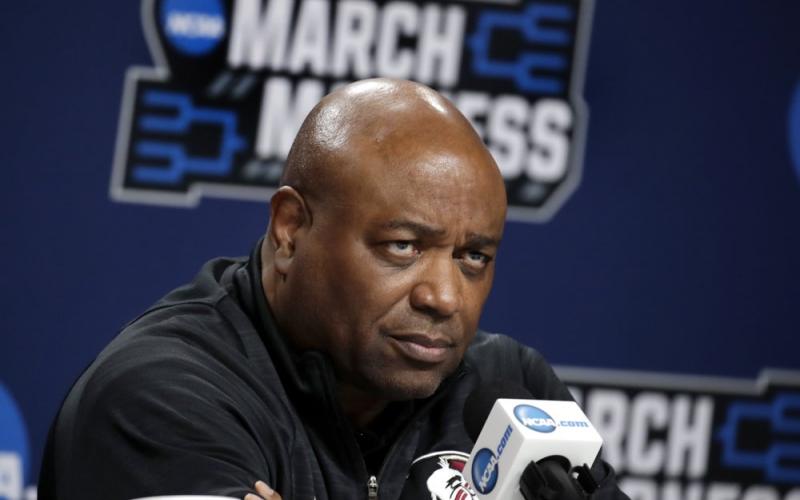Florida State coach Leonard Hamilton listens to a question during a news conference at the NCAA Tournament on March 22, 2019, in Hartford, Conn. The No. 21 Seminoles face a tough challenge to claim the top spot in the ACC. (AP FILE PHOTO)
