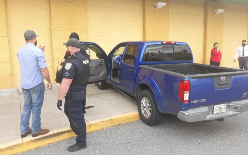 Good Samaritans may have helped save a man’s life Tuesday when he had a medical emergency while driving and ran into the Publix building. (COURTESY)