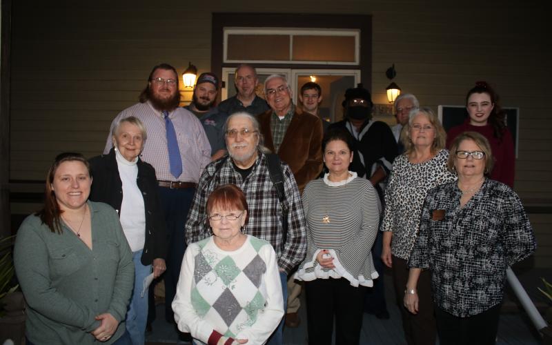 Lake City-Columbia County Historical Museum volunteers recognized for their services included: Michelle Fuller (from row, from left), Pam Parks and Kim Estergren; (second row, from left) Faye Bowling-Warren, Harry Joiner, Iris Colson, Susan Adel; (back row, from left) Christopher Esing, Joshua Fuller, Sean McMahon, Mayor Stephen Witt, Dallin Lear, Leila Williams, Billy Wheeler and Miracle Graham. (TONY BRITT/Lake City Reporter)