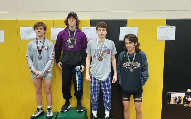 Columbia wrestler Brett Millard won the 106-pound weight class at the Battle at the Border IBT hosted by Yulee on Saturday. (COURTESY)