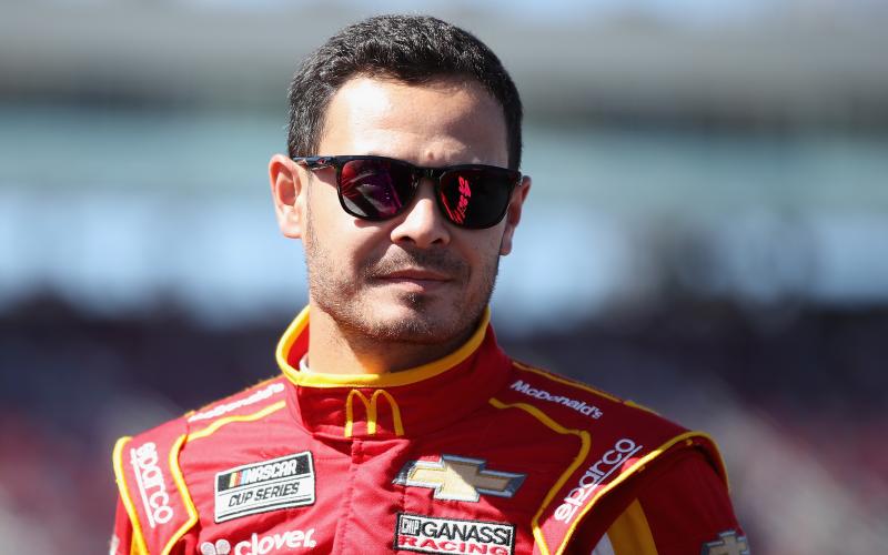 Kyle Larson stands on the grid during qualifying for the NASCAR Cup Series FanShield 500 at Phoenix Raceway on March 7, 2020, in Avondale, Arizona. (CHRISTIAN PETERSEN/Getty Images/TNS)