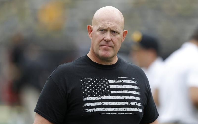 Iowa strength and conditioning coach Chris Doyle walks on the field before a game between Iowa and Northern Illinois on Sept. 1, 2018, in Iowa City, Iowa. (AP FILE PHOTO)