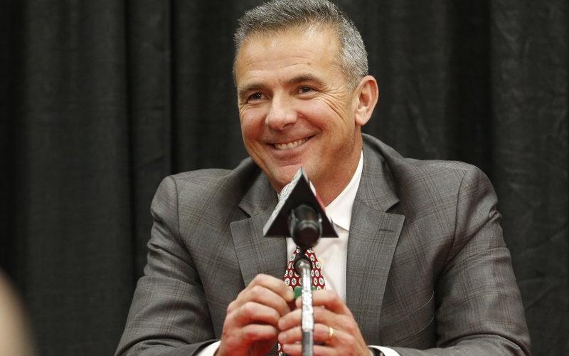 Urban Meyer answers questions during a news conference announcing his retirement Ohio State’s coach on Dec. 4, 2018, in Columbus, Ohio. (AP FILE PHOTO)