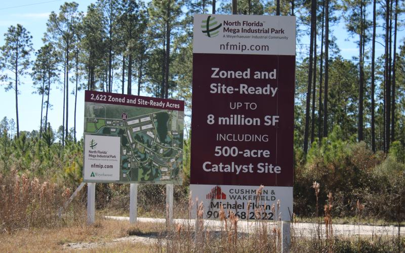 The North Florida Mega Industrial Park’s wastewater treatment plant may be operated by the county as Columbia County officials look to terminate an agreement with the City of Lake City that was reached last spring. (FILE)