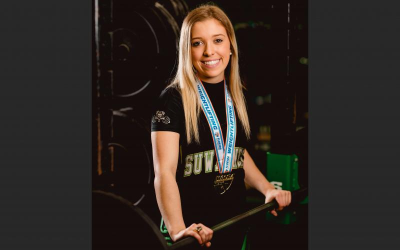 Suwannee’s Matti Marsee is the LCR’s Girls Weightlifter of the Year. (COURTESY)