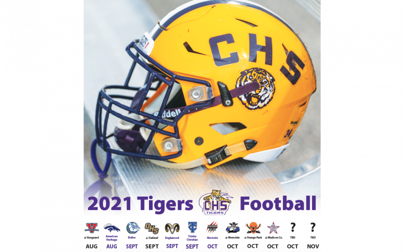 Columbia's 2021 schedule. The Tigers are still looking for a 10th game in either Week 10 or Week 11. (JORDAN KROEGER/Lake City Reporter)
