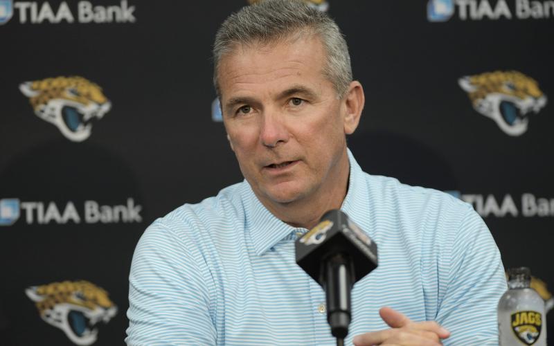 The Jacksonville Jaguars said Wednesday that coach Urban Meyer and general manager Trent Baalke were subpoenaed as part of a lawsuit filed by lawyers for Black players suing former Iowa strength coach Chris Doyle for discrimination. (TRIBUNE NEWS SERVICE)