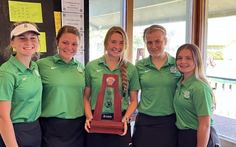 Suwannee’s girls golf team placed second at the District 2-2A Tournament on Tuesday. (COURTESY)