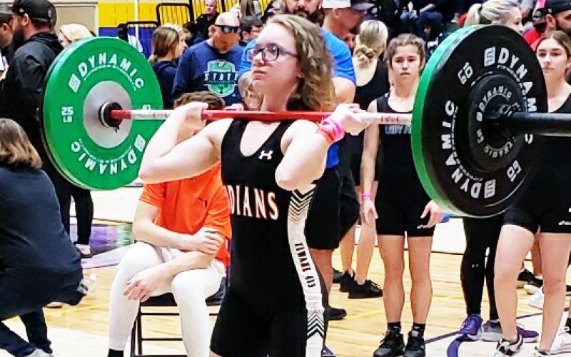 Fort White’s Katie Griffith won the state title in the traditional and finished fourth in the snatch. (COURTESY)