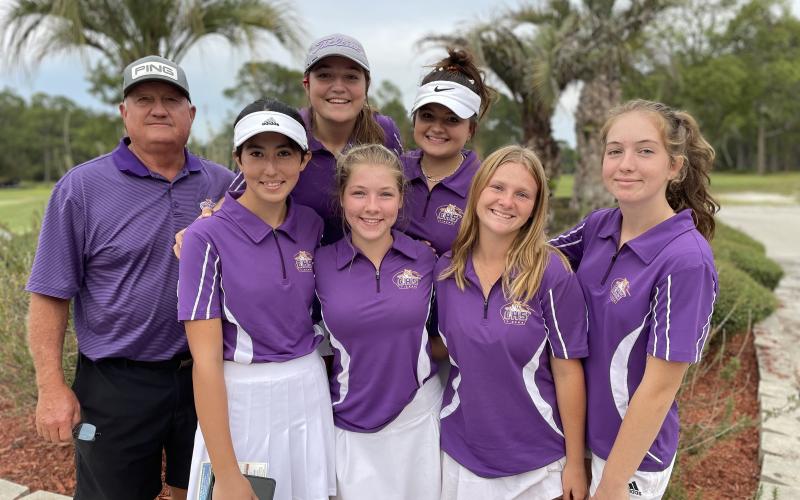Columbia’s girls golf team combined for a program-best 156 on Tuesday. (JEN CHASTEEN/Special to the Reporter)