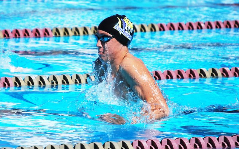 Columbia swimmer Ian Disosway placed second in the 100 breaststroke at the District 2-3A meet on Wednesday. (COURTESY)