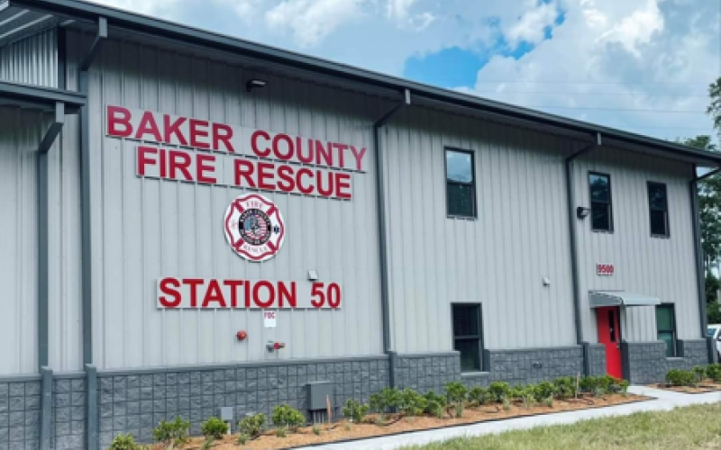 The new fire station in Baker County that Columbia County is hoping to use as model for a new station off Lake Jeffery Road. The county is seeking a legislative appropriation for the fire station. (COURTESY)