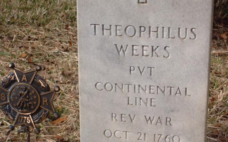 The gravesite of Pvt. Theophilus Week sits at Price Creek Cemetery. (COURTESY)