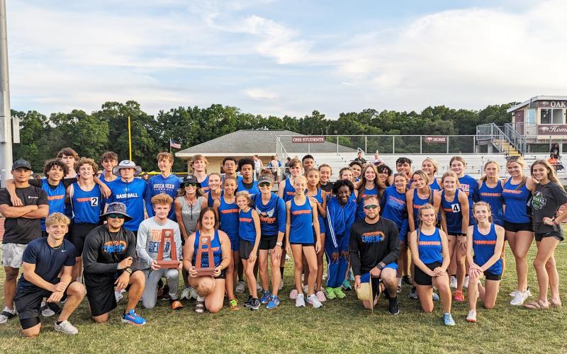 Branford’s boys and girls track & field teams both placed second at the District 5-1A meet on Wednesday. (COURTESY)