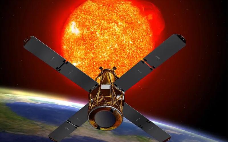 This illustration provided by NASA depicts the RHESSI (Reuven Ramaty High Energy Solar Spectroscopic Imager) solar observation satellite. The defunct science satellite will plummet through the atmosphere Wednesday night, according to NASA and the Defense Department. Experts tracking the spacecraft say chances are low it will pose any danger. (NASA VIA AP)