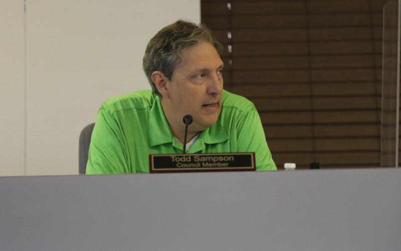 Councilman Todd Sampson said it is ‘ludicrous’ to not require background checks for people around children. (JAMIE WACHTER/Lake City Reporter)