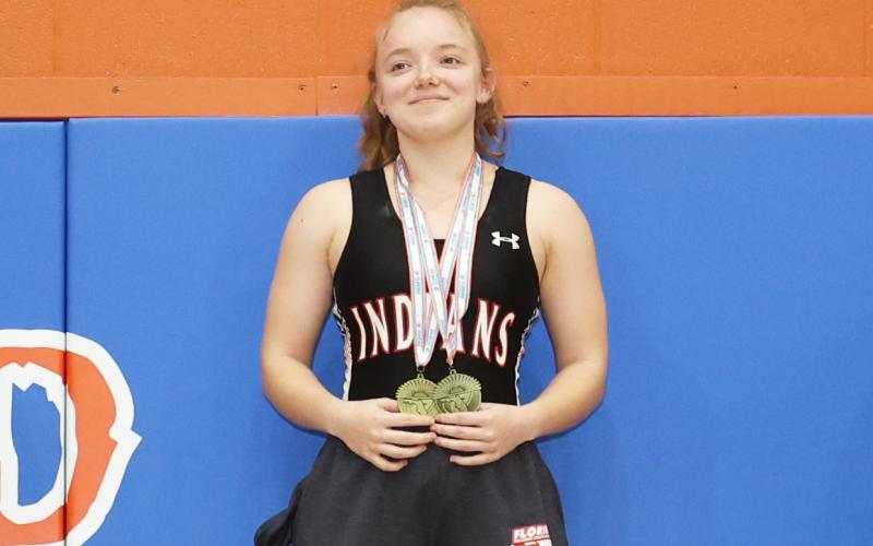 Fort White weightlifter Katie Griffith capped off her career with state 3-peat. (FILE)