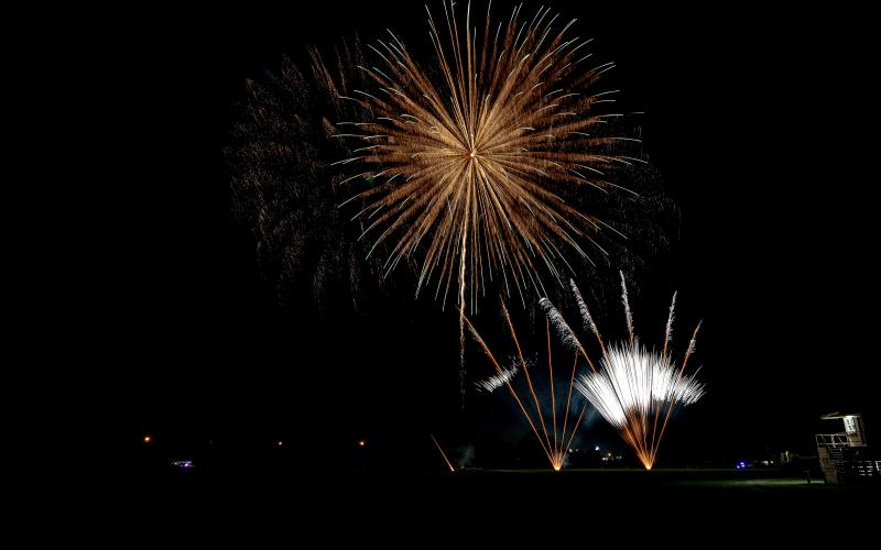 Saturday’s festivities in Lake City concluded with the fireworks show at the Florida Gateway Fairgrounds. (RAY CARPENTER/Special to the Reporter)