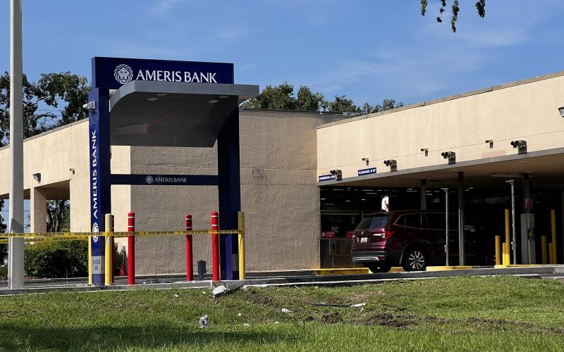 The ATM was stolen from Ameris Bank early Friday morning.