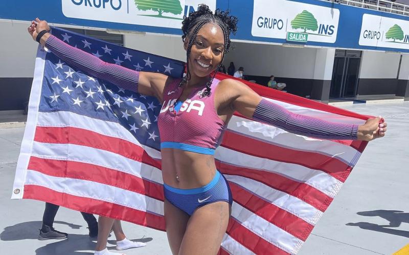 Asherah Collins represented Team USA at the U23 NACAC Championships this past weekend. (COURTESY OF UCF)