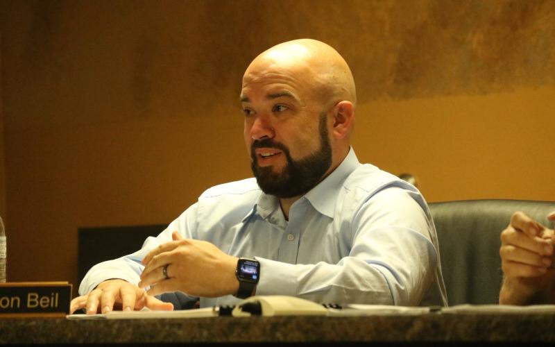 Lake Shore Hospital Authority Trustee Brandon Beil said the authority should ‘maybe think outside the box’ on providing care to the indigent population, including paying transportation costs for doctor visits. (JAMIE WACHTER/Lake City Reporter)
