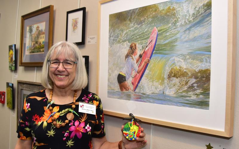 Melissa Miller Nece won best drawing at the 2018 Autumn Artfest for her entry, ‘Wall of Water.’ The 25th annual fine arts exhibition opens with its awards reception Saturday at the Suwannee River Regional Library’s Live Oak branch. (COURTESY)