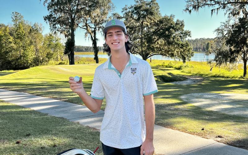Suwannee golfer Clayton Senea made a hole-in-one during Thursday's match against Madison County. (COURTESY)