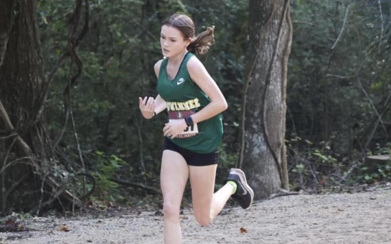 Suwannee’s Ryleigh Hermanson competes at the FSU Invitational on Saturday. (COURTESY)