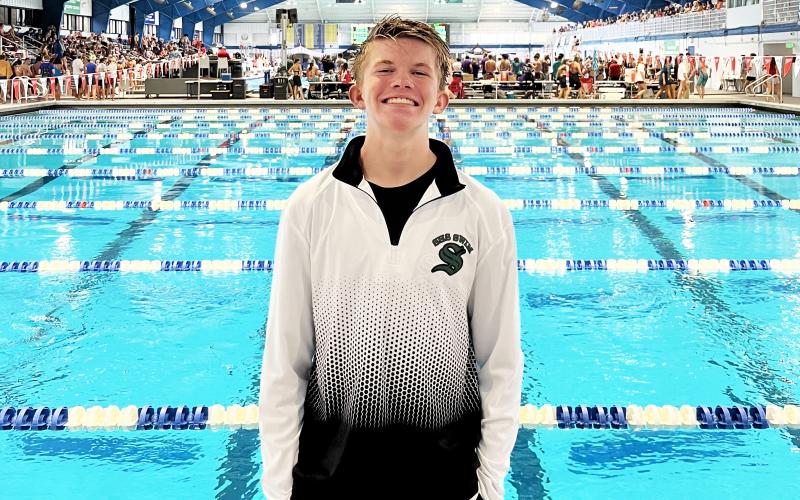 Suwannee’s Cade Cannon is the LCR’s Boys Swimmer of the Year. (COURTESY)