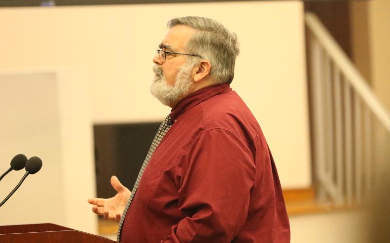 County Manager David Kraus told the Columbia County Commission on Thursday that a consolidated dispatch center is likely several months away. (JAMIE WACHTER/Lake City Reporter)