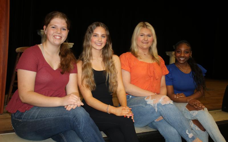 Competing Saturday for the title of 2024 Miss CHS are Callie Hale (from left), Lyla Fulsom, Stephanie Green and Chloe Sheppard. The Miss CHS pageant is scheduled to start at 6 p.m. (TONY BRITT/Lake City Reporter)