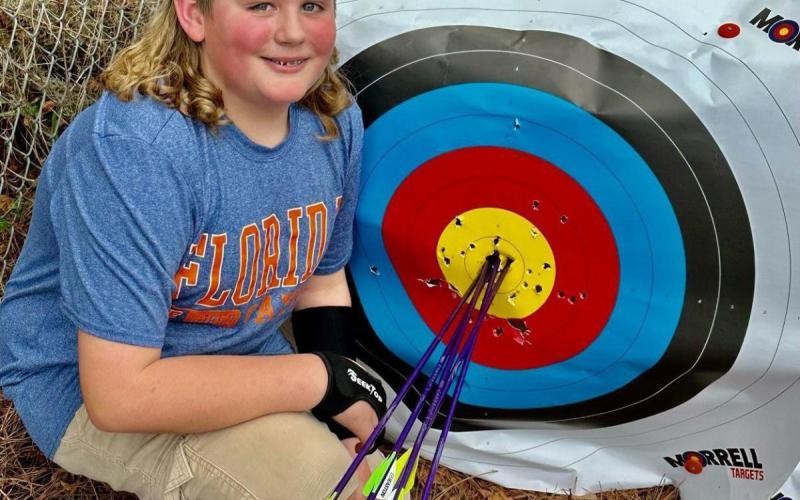Richardson Sixth Grade Academy student Chase Bryant is returning to the National Archery in the Schools Program national championship. (COURTESY)